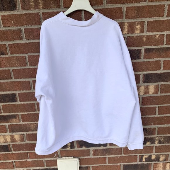 Kansas City Chief Mock Neck Sweatshirt 1995 White Size Y2K 2X - Picture 2 of 10